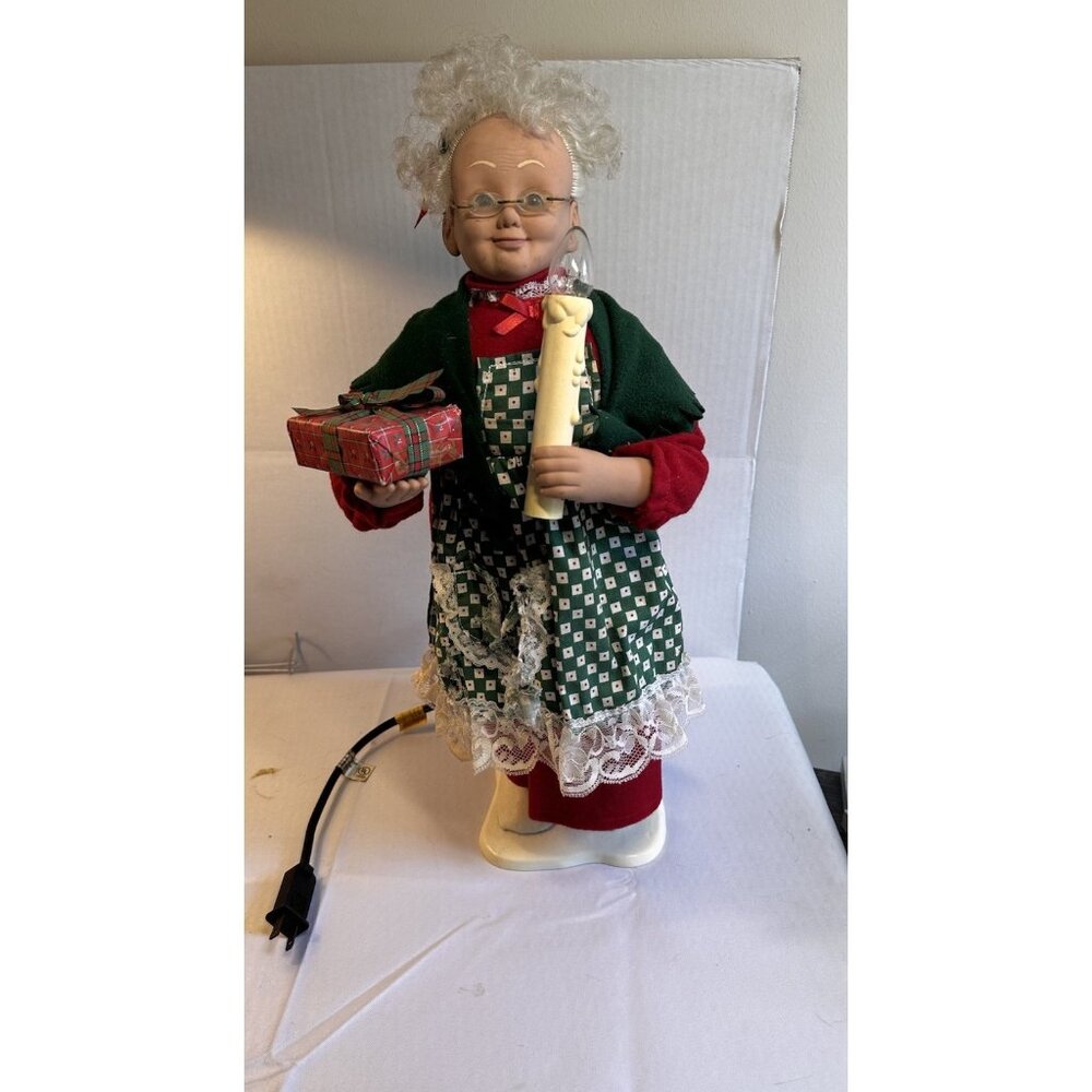 Holiday Creations Animated Holiday Figure Mrs.‎ Claus 1990s Vtg Light Up READ